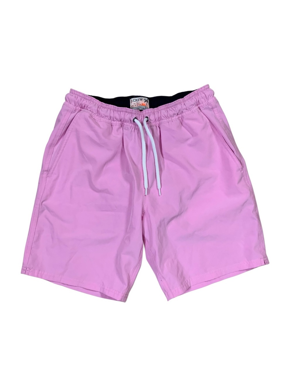 J Crew Flex Pink Swim Trunks Board Shorts Drawstring Preppy Coastal S